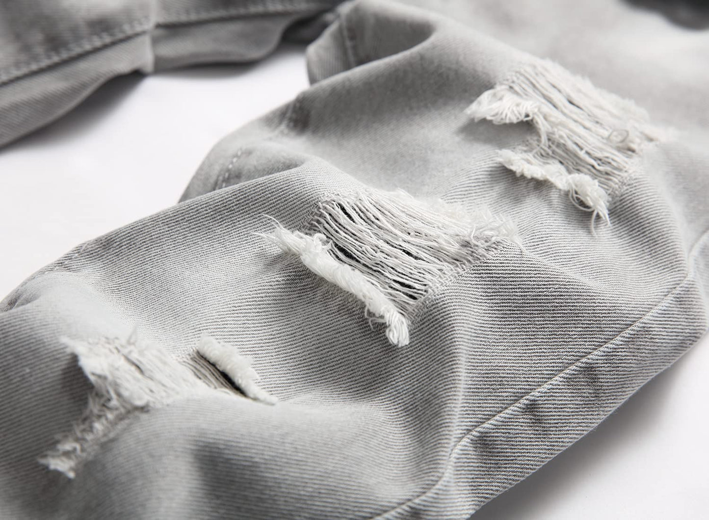 Boy's Skinny Fit Comfy Jeans Ripped Destroyed Distressed Stylish Slim Washed Denim Jeans Pants