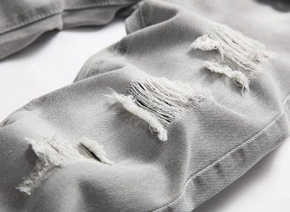 Boy's Skinny Fit Comfy Jeans Ripped Destroyed Distressed Stylish Slim Washed Denim Jeans Pants