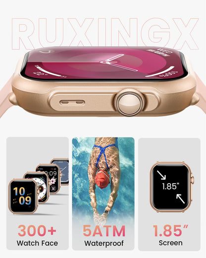 Smart Watch for Women for iPhone&Android: 100 Day+Battery Life, Smart watch(Answer/Make Calls) with 24/7 SpO2 Sleep Heart Rate Monitor,5ATM Waterproof,Fitness Tracker with 120+ Sport,Reloj Inteligente
