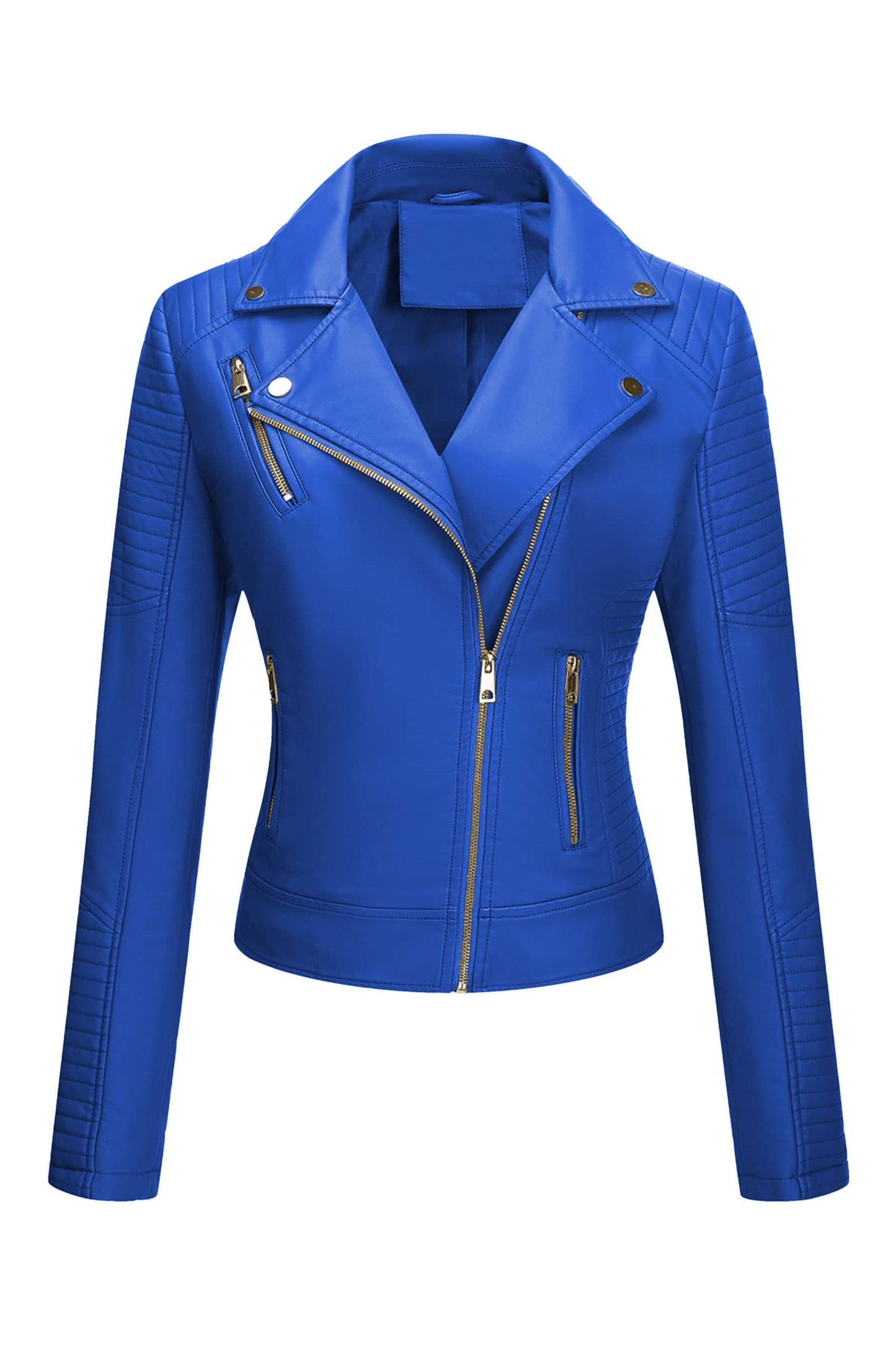 Bellivera Women's Faux Leather Casual Jacket 2025 Spring Trendy Motorcycle Outfits Lightweight Classic Coat