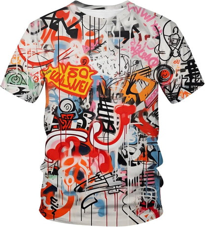 Mens Hip Hop Hipster Crew Neck Short Sleeve T-Shirt