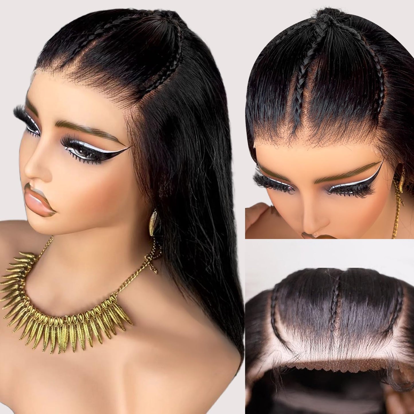 250 Density Curly Lace Front Wigs Human Hair Pre Plucked Hairline Glueless Wig 13x6 HD Lace Frontal Wigs for Women Ginger Orange Colored Ombre Wig Brazilian Virgin Hair 24 Inch