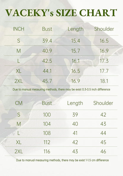 Vaceky Cropped Denim Jacket Women Distressed Camouflage Button Down Shirt Jean Jackets