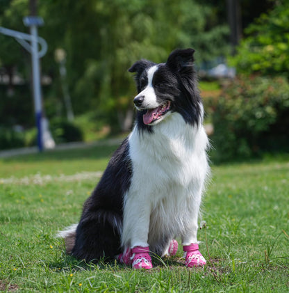 Dog Shoes: Non-Slip Waterproof Sandals for Hot Pavement, Breathable Perforated Boots, Large/Medium/Small Sizes, Ideal Paw Protector, Outdoor Clog Booties (Green Marble, Size 1)