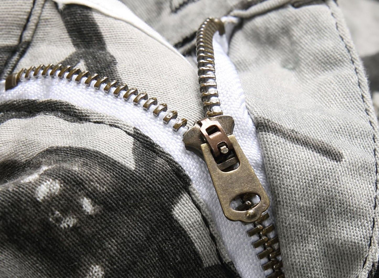 Boy's Skinny Fit Cotton Camo Jeans, Camouflage Printed Fashion Casual Pants