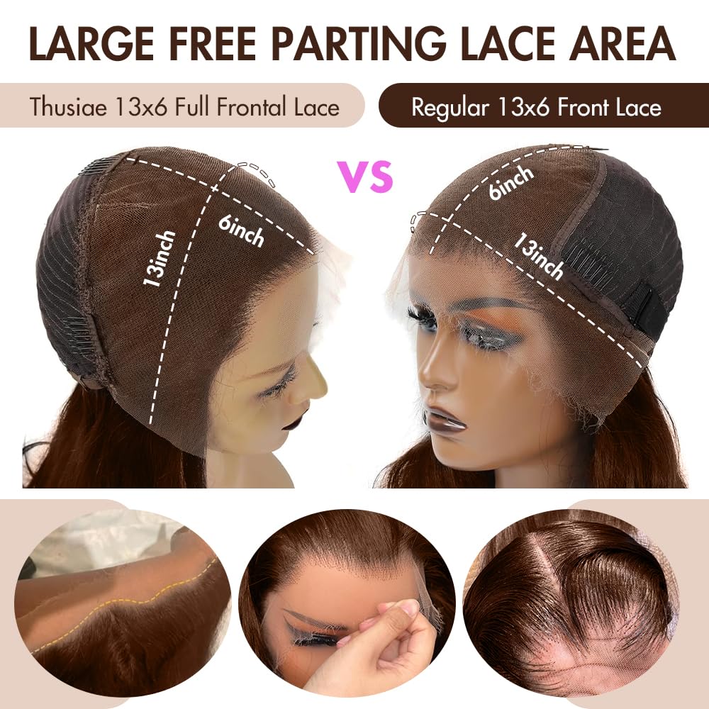 250 Density Curly Lace Front Wigs Human Hair Pre Plucked Hairline Glueless Wig 13x6 HD Lace Frontal Wigs for Women Ginger Orange Colored Ombre Wig Brazilian Virgin Hair 24 Inch
