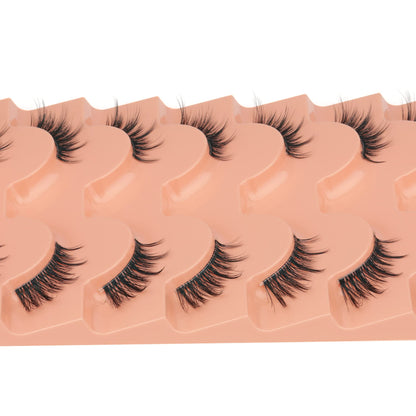 Mink Lashes Fluff False Eyelashes 20-22mm Dramatic Full Wispy Eye Lashes 8D Volume Curly Fake Eyelashes 7 Pairs Faux Mink Lashes Multipack by TOOCHUNAG