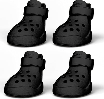 Dog Shoes: Non-Slip Waterproof Sandals for Hot Pavement, Breathable Perforated Boots, Large/Medium/Small Sizes, Ideal Paw Protector, Outdoor Clog Booties (Green Marble, Size 1)