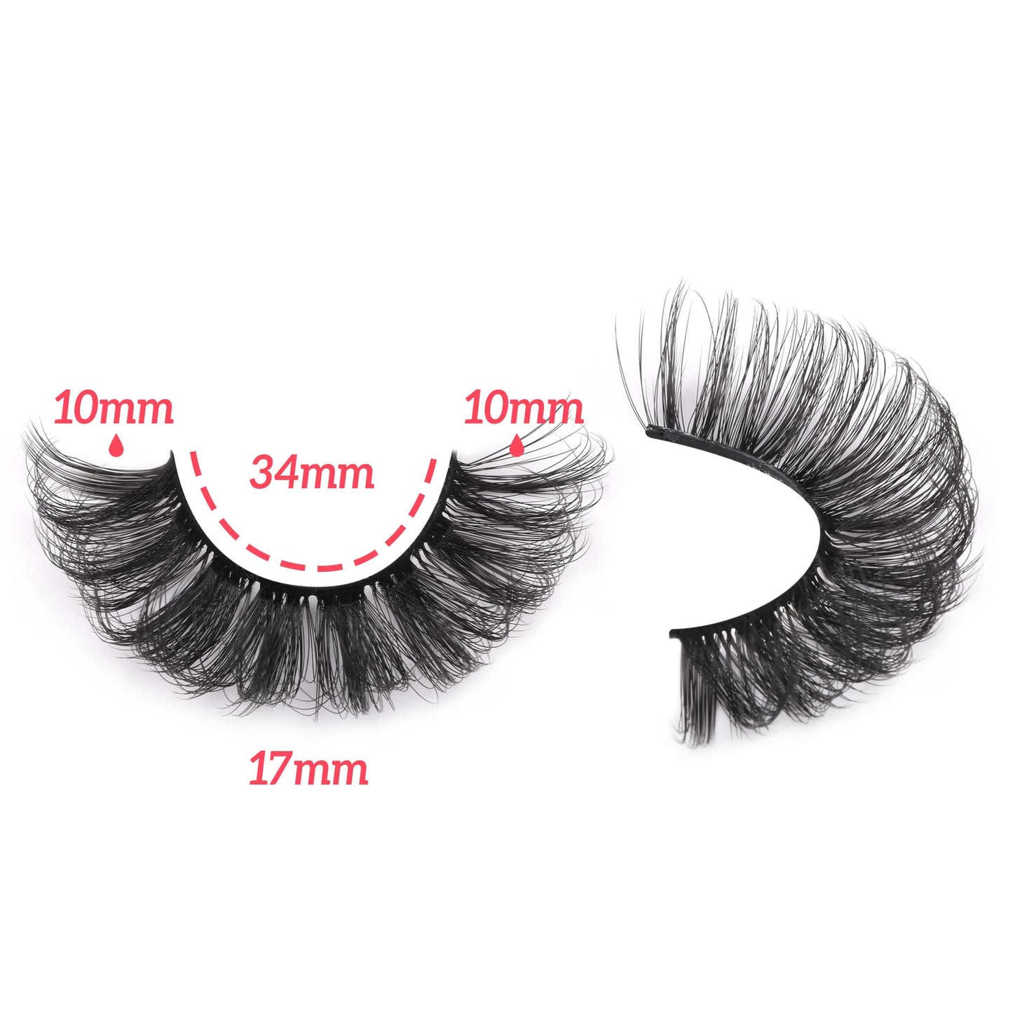 Mink Lashes Full Volume False Eyelashes 18mm Dramatic Faux Mink Eyelashes Natural Look Cat Eye Volume Eye Lashes Multipack by Focipeysa