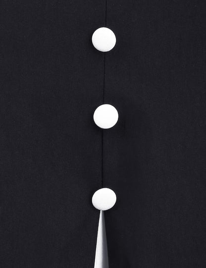 MUXXN Women's Retro 60s Sailor Collar Short Sleeve Pinup Cocktail Work Mermaid Dress with Belt