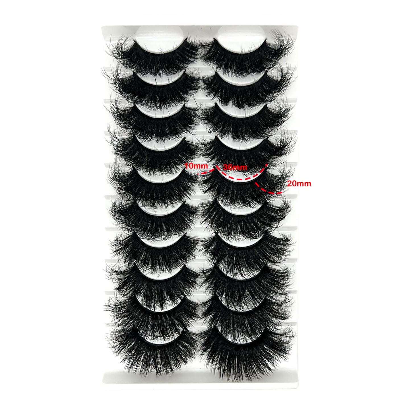 Mink Lashes Fluffy Big Dramatic Thick False Eyelashes, Soft 20mm Volume 3D Faux Mink, 20 Pairs Eyelashes Pack, 25mm Full Strip Lashes That Look Like Extensions