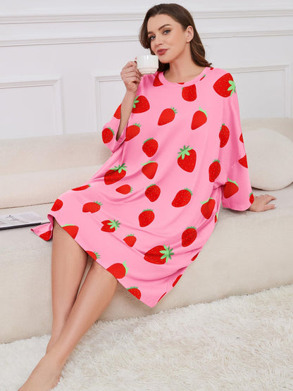 Plus Size Moo Moos for Women Oversized Sleep Shirts for Women Oversized Nightgown with Pocket Fit S-5XL