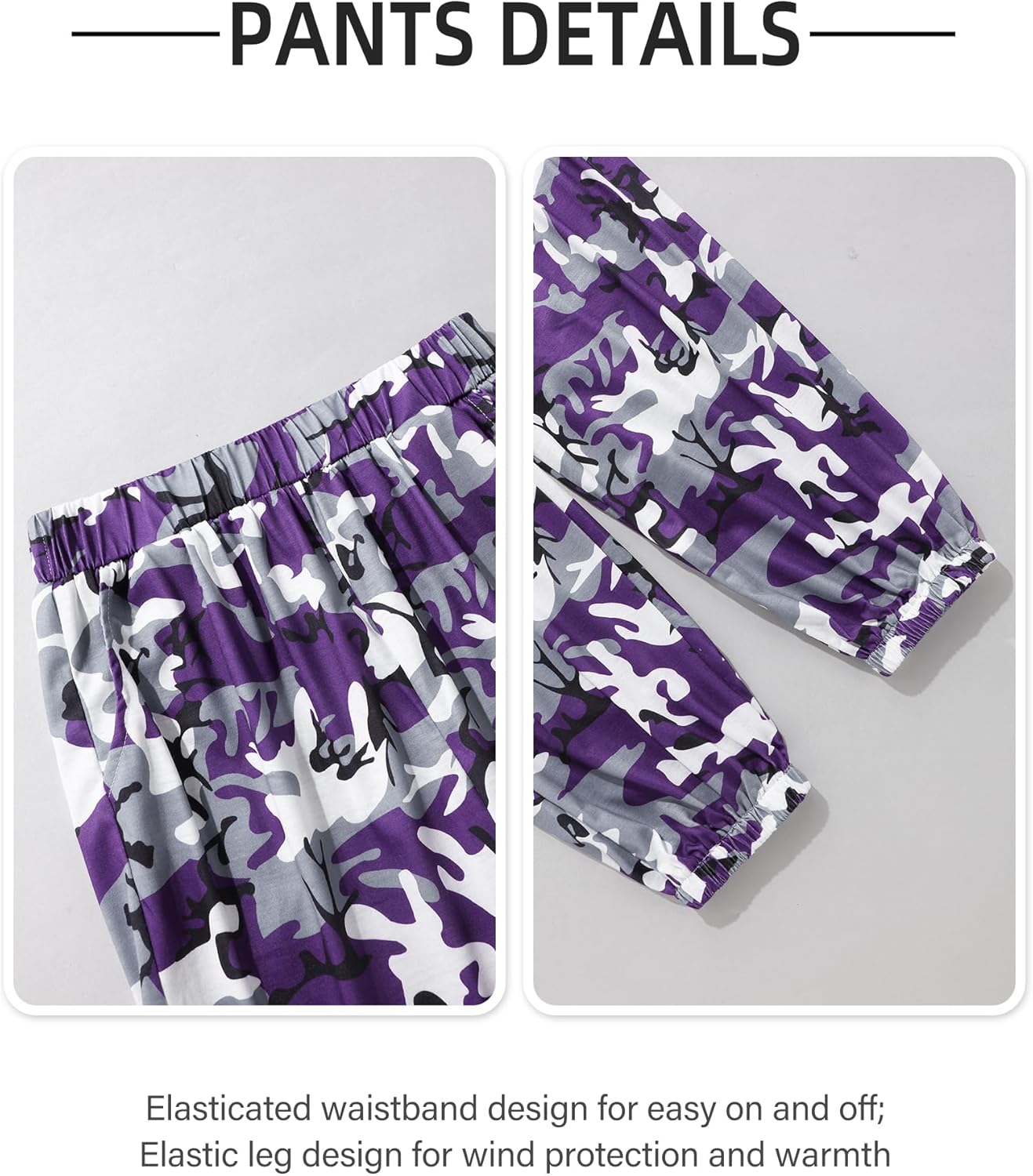 Girls' Clothing Sets Ribbed Knit Crewneck T-Shirt & Camo Print Elastic Waist Pants Girls Clothes Size 6-16Y