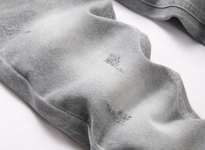 Boy's Ripped Jeans Stacked Skinny Fit Destroyed Distressed Fashion Comfy Denim Jeans Pants