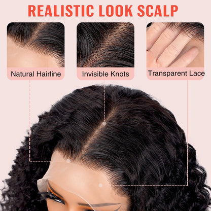 613 13x6 Lace Front Wig Human Hair 30 Inch Body Wave Blonde Wig, 200% Density Pre Plucked Blonde HD Lace Frontal Wig for Black Women