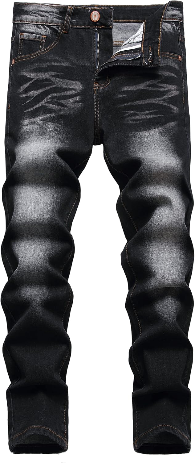 JUNBAOSS Men's Slim Fit Jeans Stretch Ripped Skinny Jeans for Men, Fashion Straight Leg Comfort Flex Waist Casual Pants