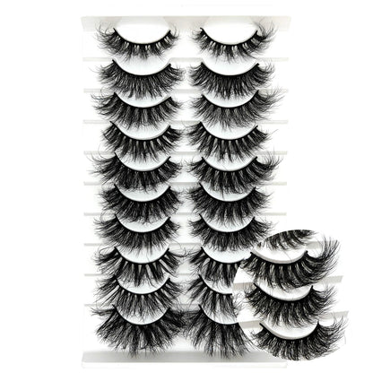 Mink Lashes Fluffy Big Dramatic Thick False Eyelashes, Soft 20mm Volume 3D Faux Mink, 20 Pairs Eyelashes Pack, 25mm Full Strip Lashes That Look Like Extensions