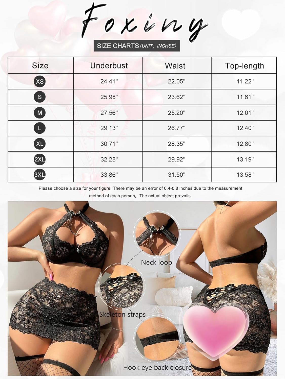 Sexy Cutout Halter Underwire Sheer Mini Skirt Stocking Lingerie Set 4 Piece Outfits
