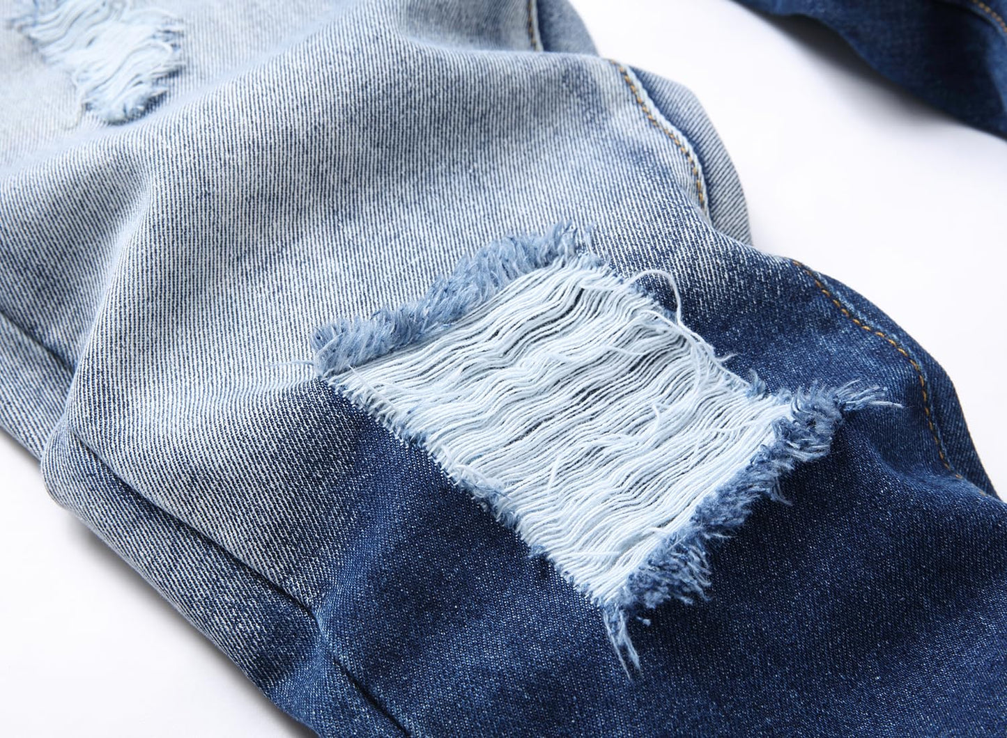 Boy's Skinny Fit Comfy Jeans Ripped Destroyed Distressed Stylish Slim Washed Denim Jeans Pants