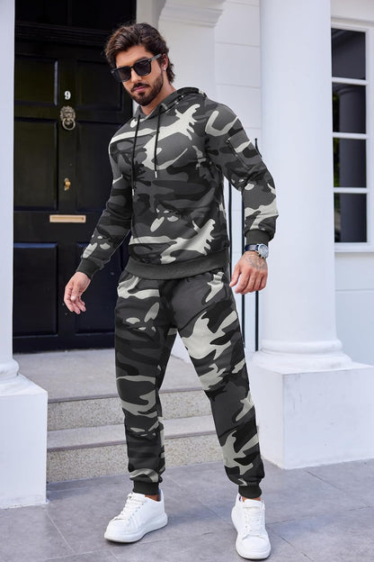 COOFANDY Men's Tracksuit 2 Piece Hooded Athletic Sweatsuits Casual Running Jogging Sport Suit Sets