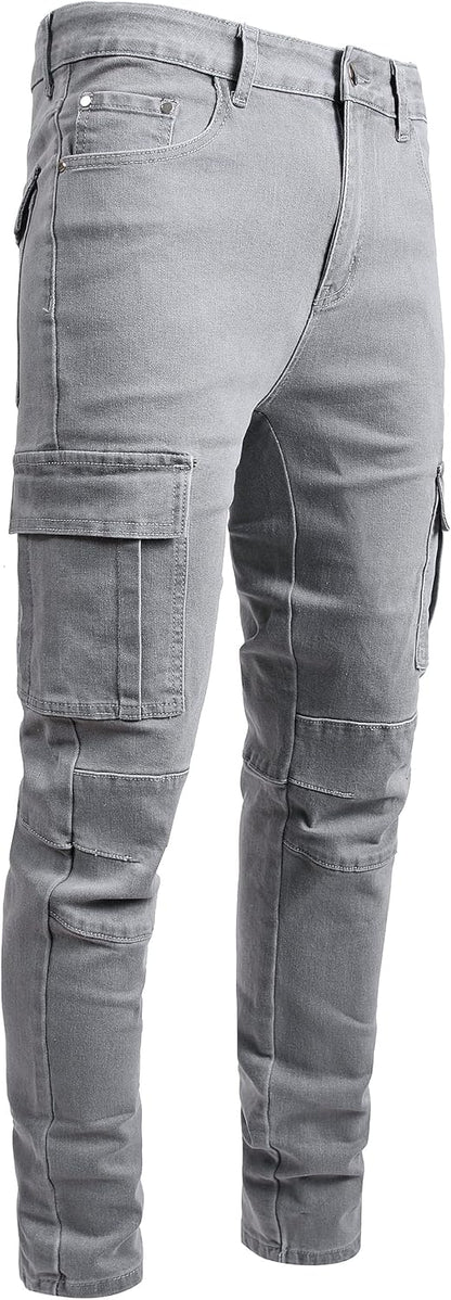 JUNBAOSS Men's Slim Fit Jeans Stretch Ripped Skinny Jeans for Men, Fashion Straight Leg Comfort Flex Waist Casual Pants