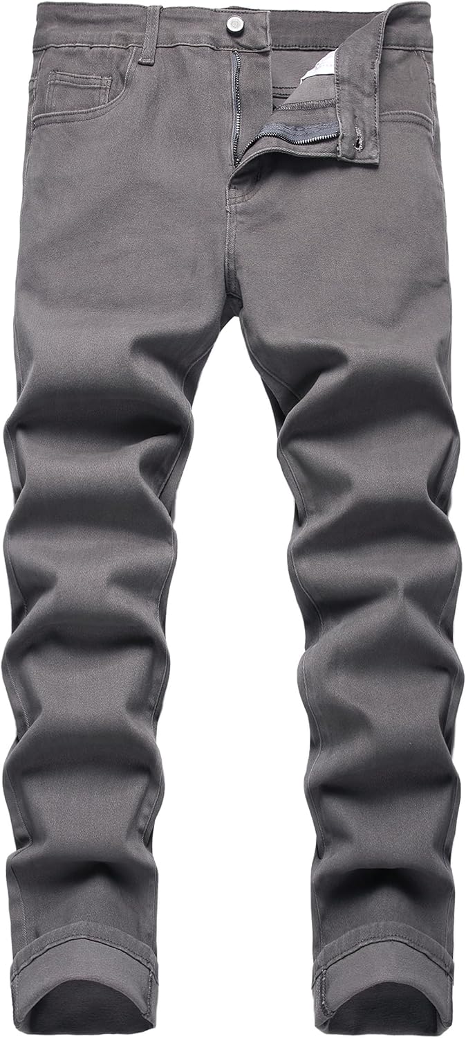 DANT BULUN Men's Fashion Casual Printed Jeans Stretch Skinny Denim Jogger Pants