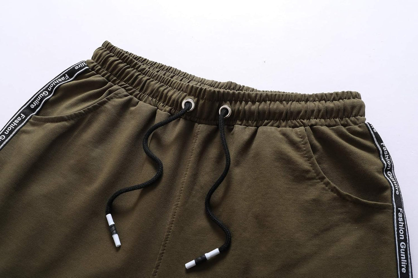 Big Boy's Casual Shorts Summer Cotton Classic Fit Drawstring Elastic Waist Beach Shorts with Pockets