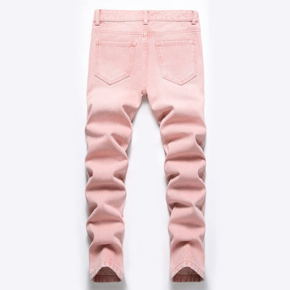 Boy's Skinny Fit Comfy Jeans Ripped Destroyed Distressed Stylish Slim Washed Denim Jeans Pants