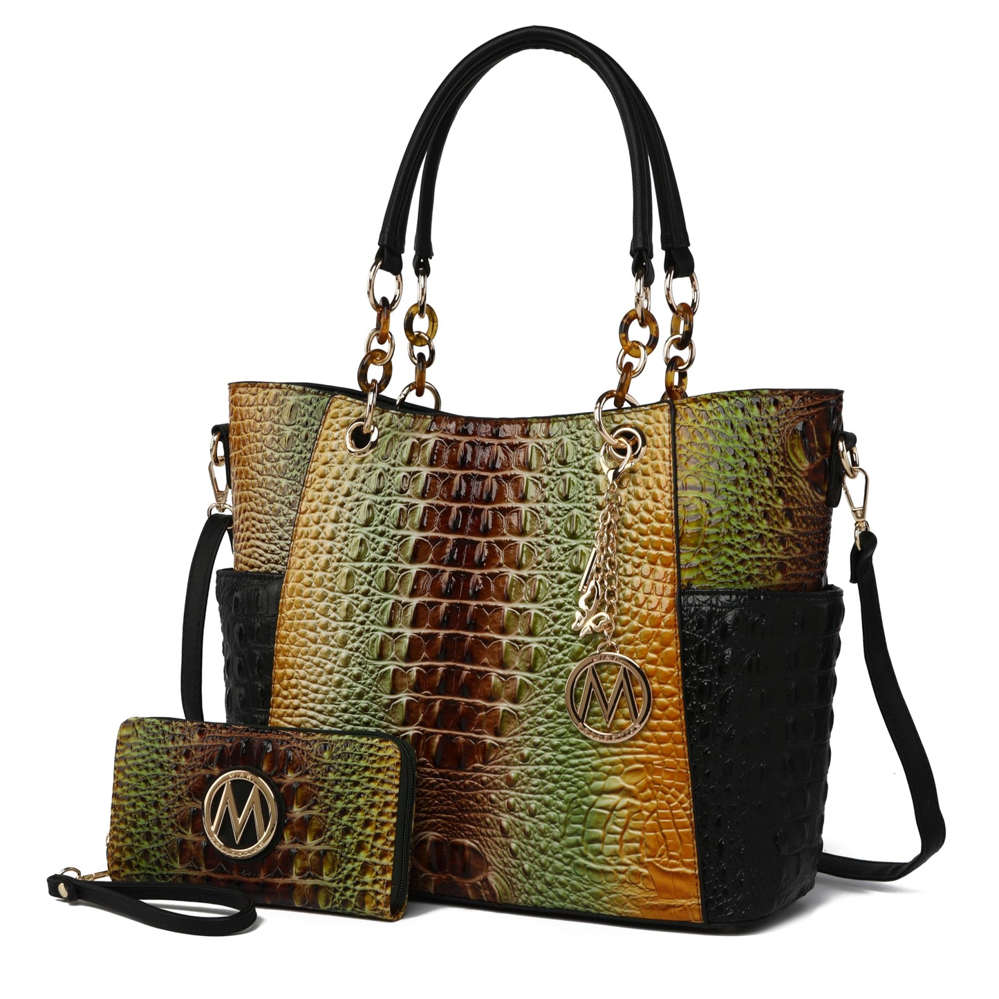 MKF Collection Tote Bag for Women, Handbag Set with Wallet-Top-Handle- Vegan Leather Purse
