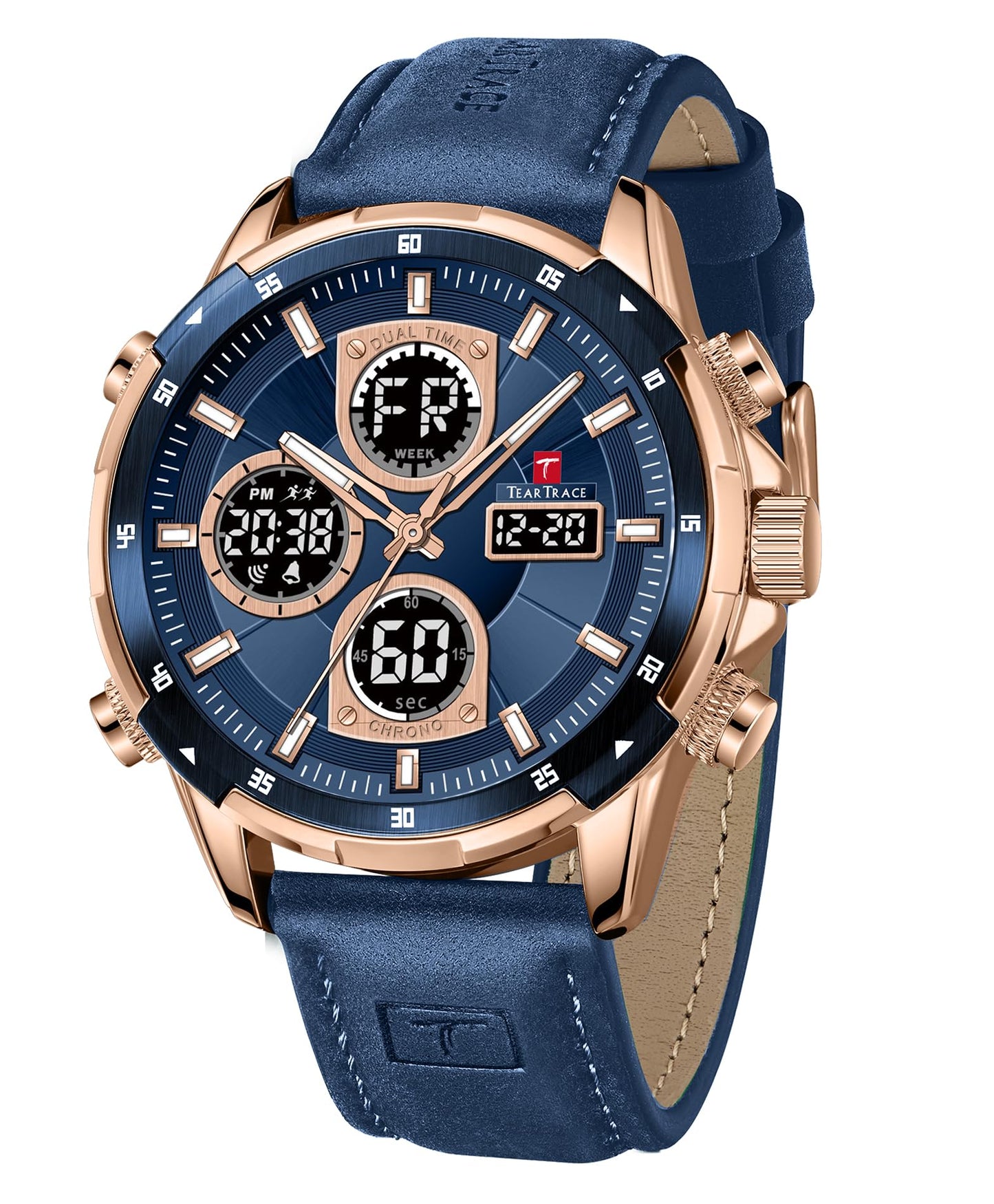 Watches for Men Analog Quartz Waterproof Sport Men’s Watch Tonneau Chronograph Luminous Fashionable Unique Casual Watch with Silicone Strap