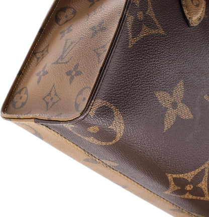Pre-Loved OnTheGo Tote Reverse Monogram Giant PM, Brown