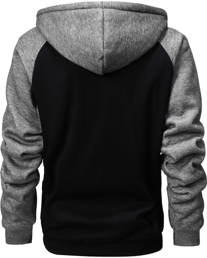 GXAMOY Men's Winter Fleece Hoodies for Men Heavyweight Warm Thick Full Zip Up Sweatshirt Outerwear