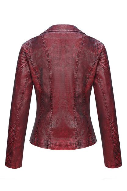 Bellivera Women's Faux Leather Casual Jacket 2025 Spring Trendy Motorcycle Outfits Lightweight Classic Coat