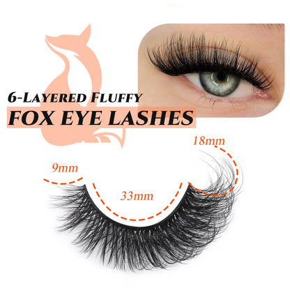 Mink Lashes Fluff False Eyelashes 20-22mm Dramatic Full Wispy Eye Lashes 8D Volume Curly Fake Eyelashes 7 Pairs Faux Mink Lashes Multipack by TOOCHUNAG
