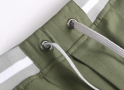 Big Boy's Casual Shorts Summer Cotton Classic Fit Drawstring Elastic Waist Beach Shorts with Pockets