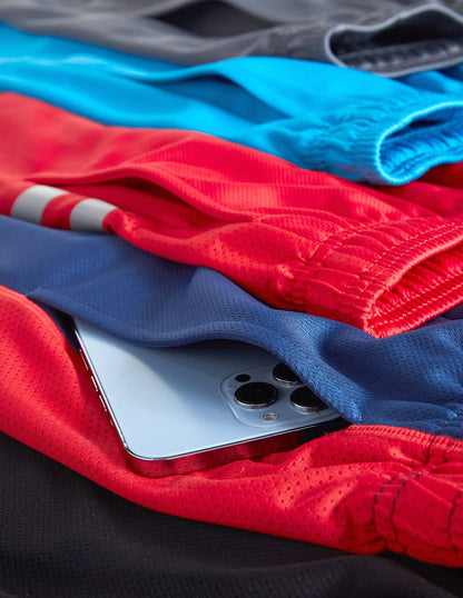 Liberty Imports 5 Pack Big Boys Youth Athletic Mesh Basketball Shorts with Pockets Quick Dry Activewear