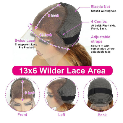 20Inch Deep Wave Lace Front Wigs Human Hair-13x4 HD Transparent Deep Wave Frontal Wigs Human Hair Glueless Curly Wigs for Women 200% Density Curly Lace Front Human Hair Pre Plucked with Baby Hair