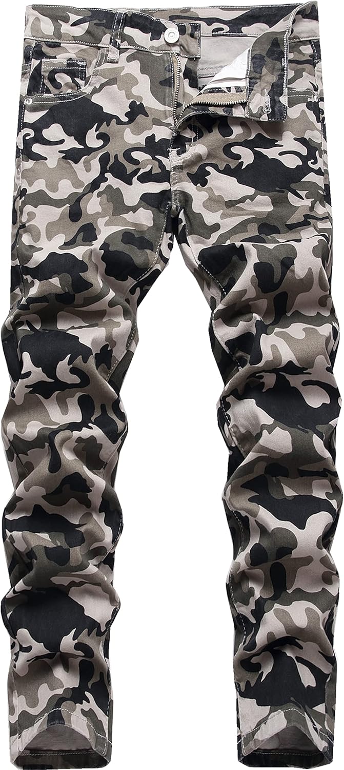 Boy's Skinny Fit Ripped Destroyed Distressed Stretch Slim Jeans Pants