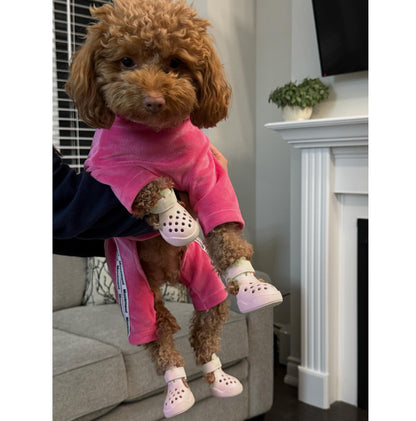 Dog Shoes: Non-Slip Waterproof Sandals for Hot Pavement, Breathable Perforated Boots, Large/Medium/Small Sizes, Ideal Paw Protector, Outdoor Clog Booties (Green Marble, Size 1)