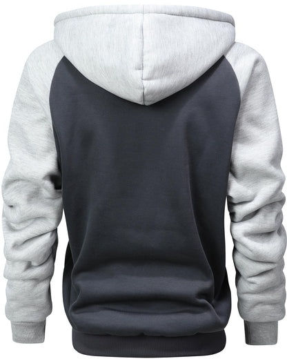 GXAMOY Men's Winter Fleece Hoodies for Men Heavyweight Warm Thick Full Zip Up Sweatshirt Outerwear