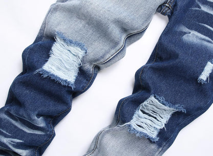 Boy's Skinny Fit Comfy Jeans Ripped Destroyed Distressed Stylish Slim Washed Denim Jeans Pants