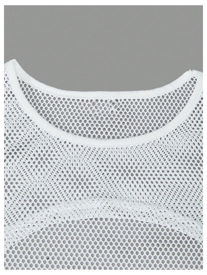 SOLY HUX Girl's Graphic 3 Piece Outfits Sheer Crop Tee and Cami Top with Jeans Pants Set