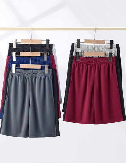 Liberty Imports 5 Pack Big Boys Youth Athletic Mesh Basketball Shorts with Pockets Quick Dry Activewear