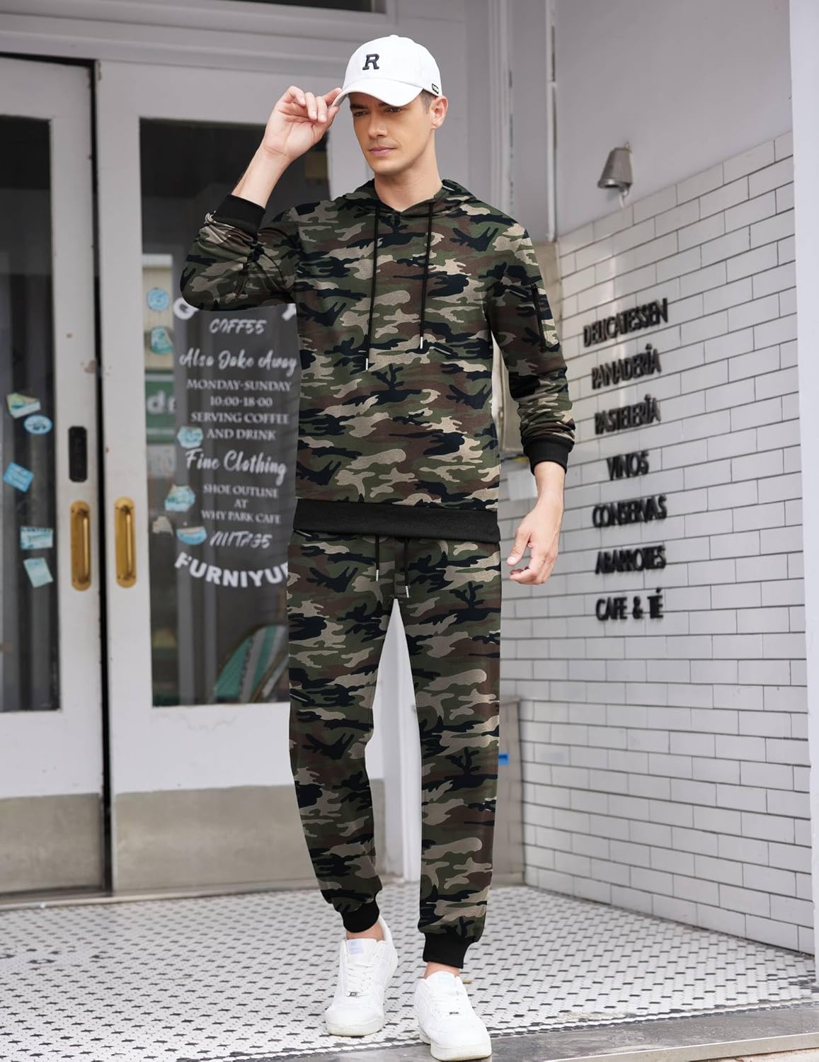 COOFANDY Men's Tracksuit 2 Piece Hooded Athletic Sweatsuits Casual Running Jogging Sport Suit Sets