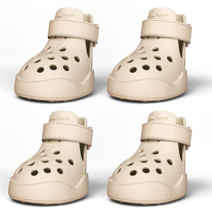 Dog Shoes: Non-Slip Waterproof Sandals for Hot Pavement, Breathable Perforated Boots, Large/Medium/Small Sizes, Ideal Paw Protector, Outdoor Clog Booties (Green Marble, Size 1)