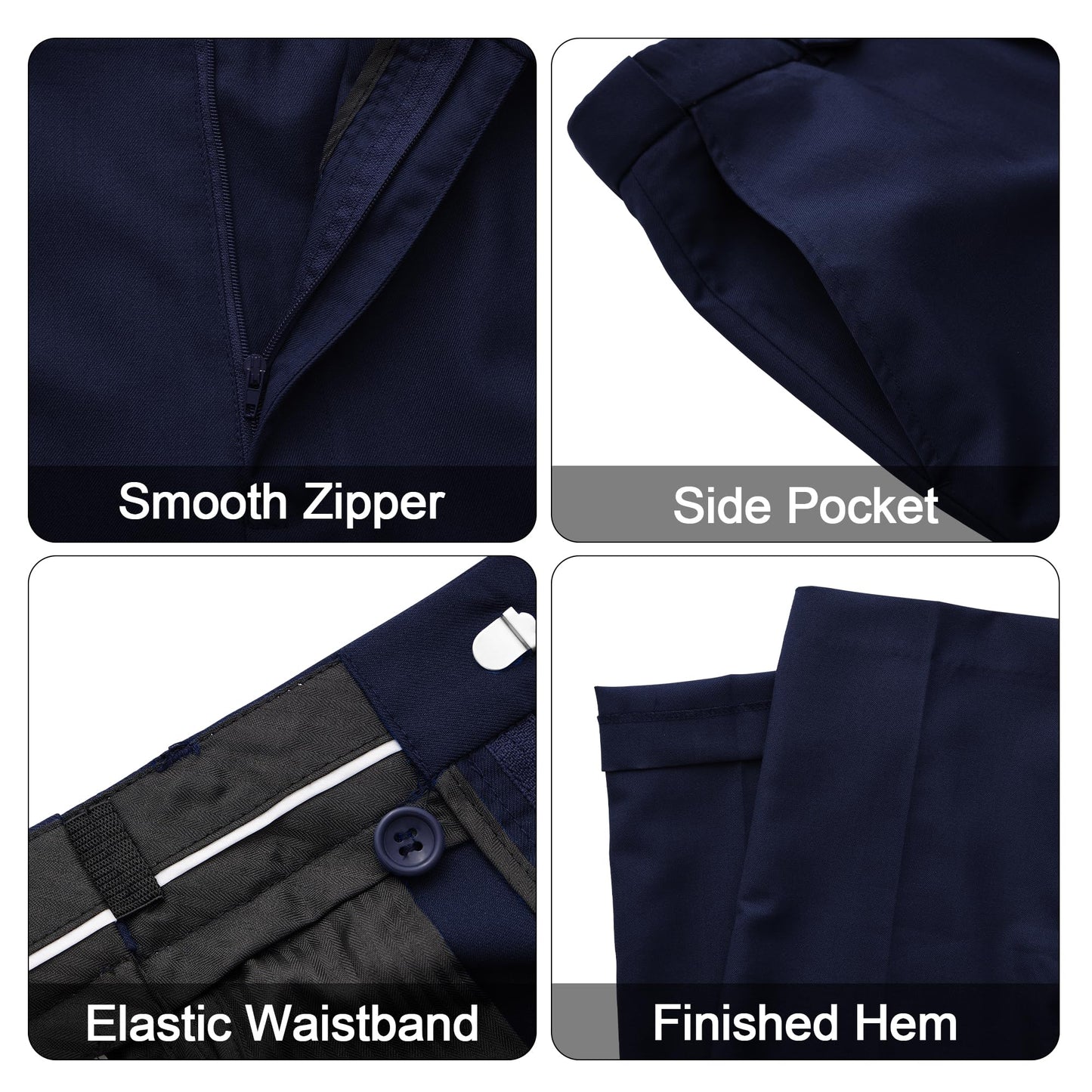 MAGE MALE Mens 3 Piece Suits Slim Fit Tuxedo Suit Set Soild Prom Wedding Suits One Button Blazer Vest Pants Set with Bow Tie