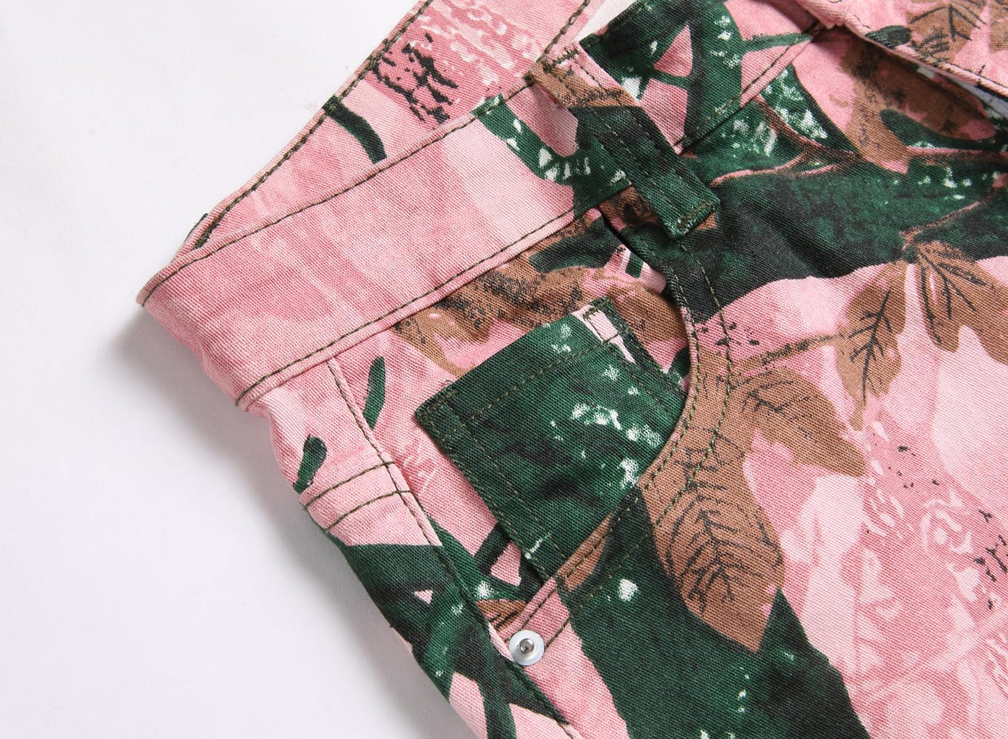 Boy's Skinny Fit Cotton Camo Jeans, Camouflage Printed Fashion Casual Pants