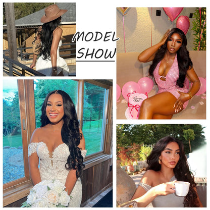 12A Human Hair Bundles with Closure Body Wave Bundles 20 22 24+18 Inch 5X5 HD Lace Closure Human Hair 100% Brazilian Virgin Hair Extensions 3 Bundles Deals Hair Quick Weave Bundle for Women