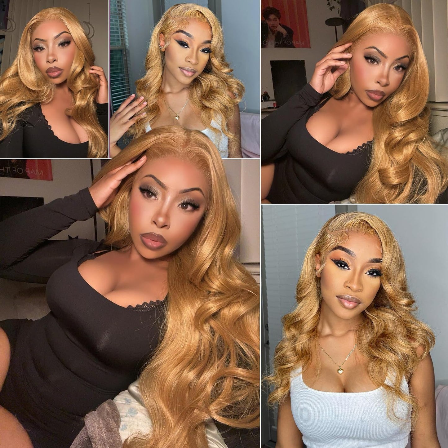 MEGOOD 200% Density Reddish Brown Deep Wave Lace Front Wigs Human Hair 13x4 HD Transparent Curly Human Hair Wig Pre Plucked 13X4 Ginger Wig Human Hair Glueless Colored Wigs With Baby Hair 18inch