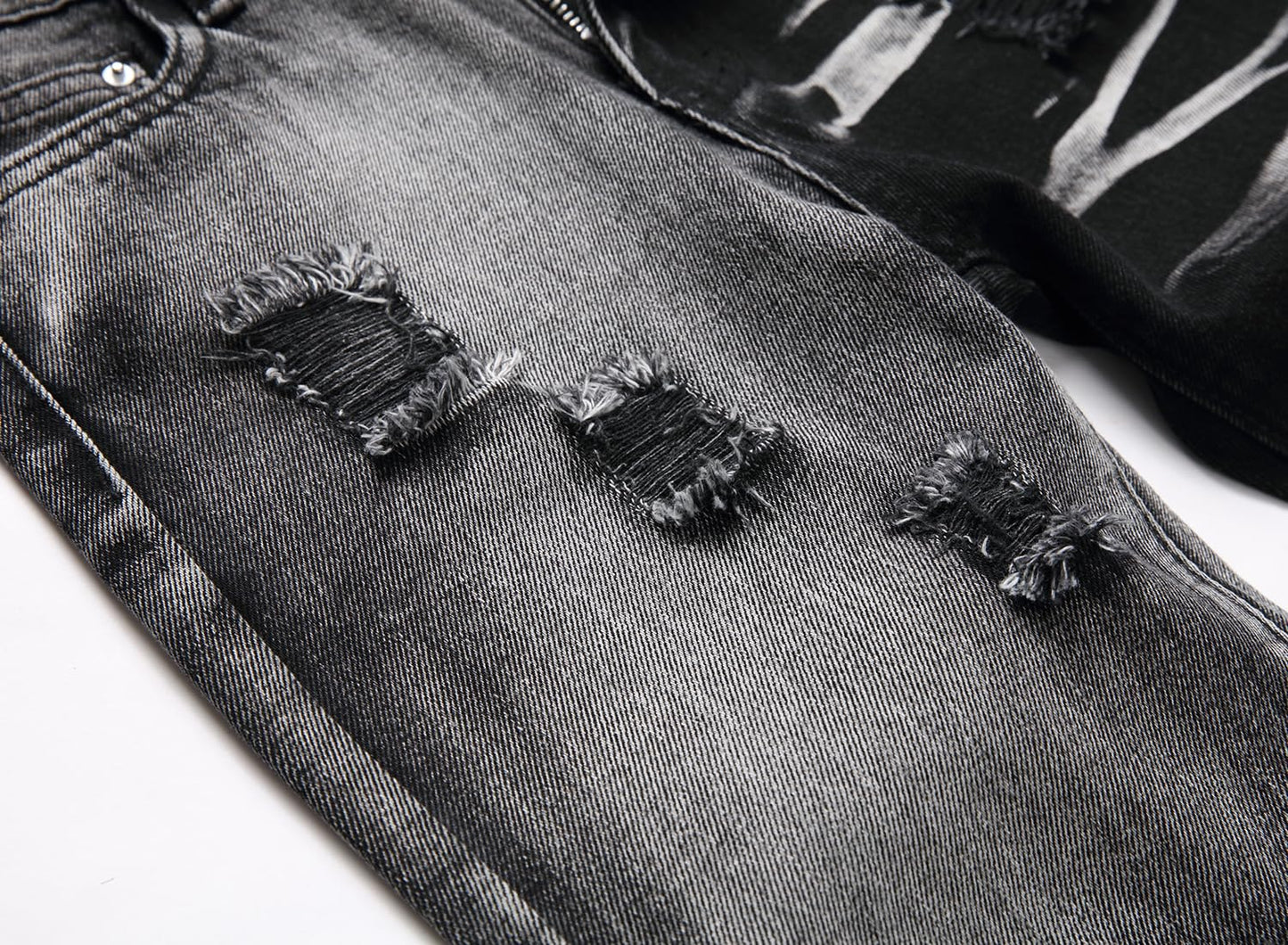 Boy's Skinny Fit Comfy Jeans Ripped Destroyed Distressed Stylish Slim Washed Denim Jeans Pants